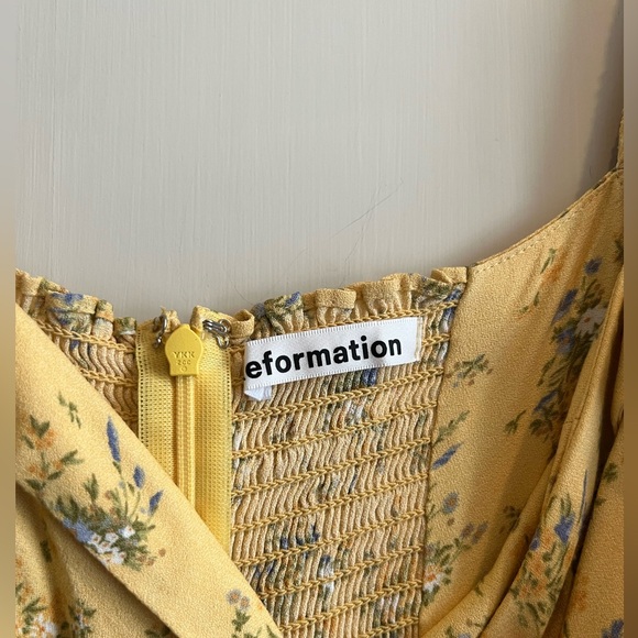 NWOT Reformation yellow Lillet dress in size 4. - Picture 8 of 10